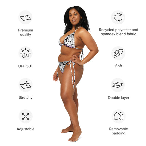 Asexual Pride Aloha String Bikini